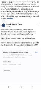 Incident Confirmation By Danab Special Forces